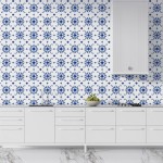 Διακοσμητικό πλακάκι μπλε - λευκό