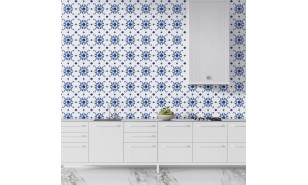 Διακοσμητικό πλακάκι μπλε - λευκό