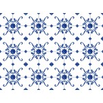 Διακοσμητικό πλακάκι μπλε - λευκό